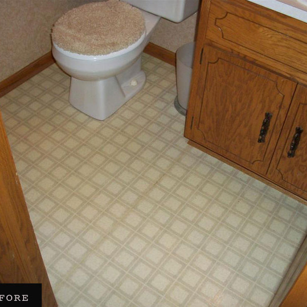 bathroom flooring - Before